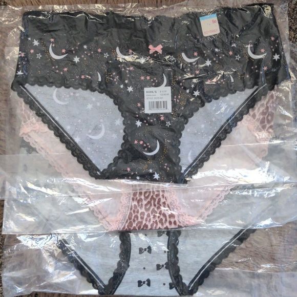 NEW Boybrief Panties 3 Pair!!!! Cute Bows, Stars, and Animal Print 7 / L - Picture 2 of 8